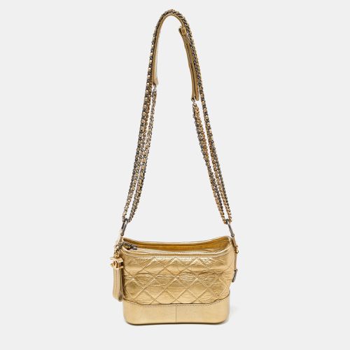 Quilted Aged Leather Small Gabrielle Hobo - Chanel - Modalova