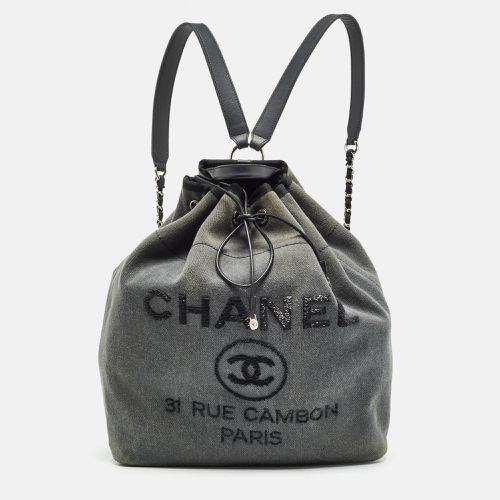 Dark Denim Sequins Deauville Backpack - Chanel - Modalova