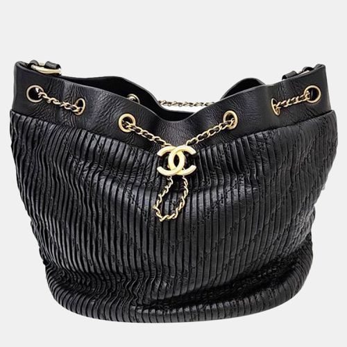 Leather Drawstring Bucket Bag - Chanel - Modalova