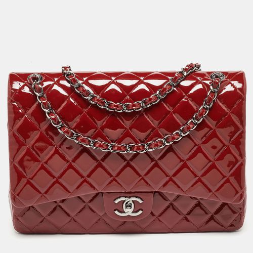 Quilted Patent Leather Maxi Classic Double Flap Bag - Chanel - Modalova