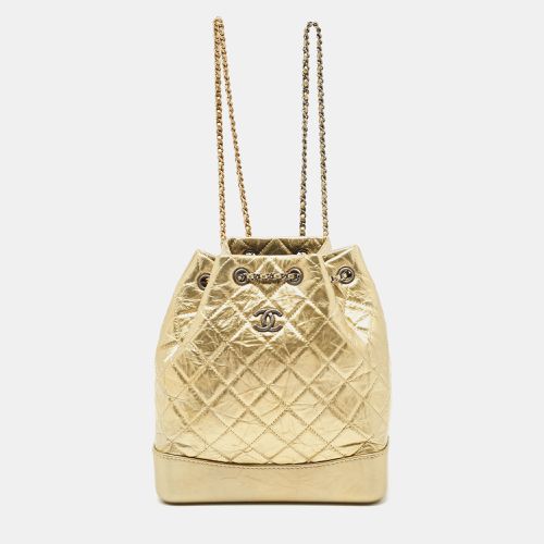 Quilted Aged Leather Small Gabrielle Backpack - Chanel - Modalova