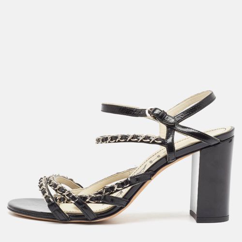 Leather Chain Link Strappy Sandals Size 39.5 - Chanel - Modalova