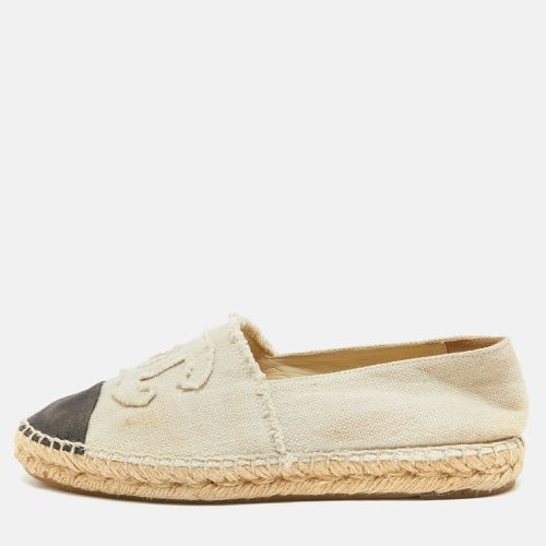 Black Canvas CC Espadrille Flats Size 38 - Chanel - Modalova