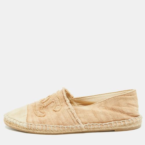 Canvas CC Cap Toe Espadrille Flats Size 37 - Chanel - Modalova