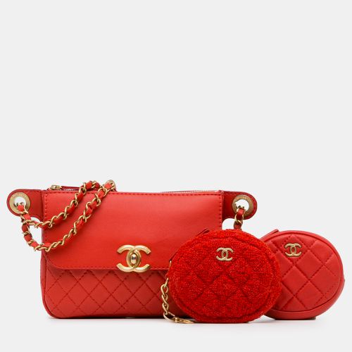 CC Quilted Calfskin Flap Belt Bag and Coin Purse - Chanel - Modalova