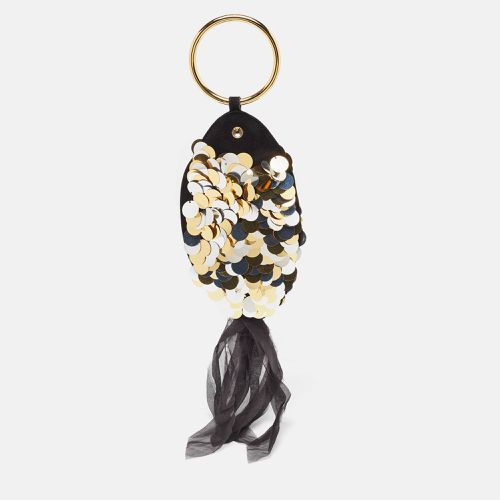 Alcantara Sequins Goldfish Pouch - Charlotte Olympia - Modalova