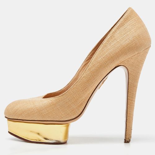 Light Raffia Dolly Pumps Size 42 - Charlotte Olympia - Modalova