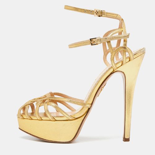 Leather Strappy Platform Sandals Size 37.5 - Charlotte Olympia - Modalova