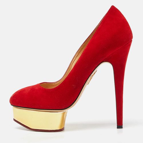 Suede Dolly Platform Pumps Size 37 - Charlotte Olympia - Modalova