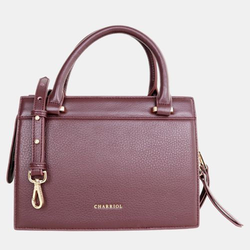 Chocolate Leather Forever Handbag - Charriol - Modalova