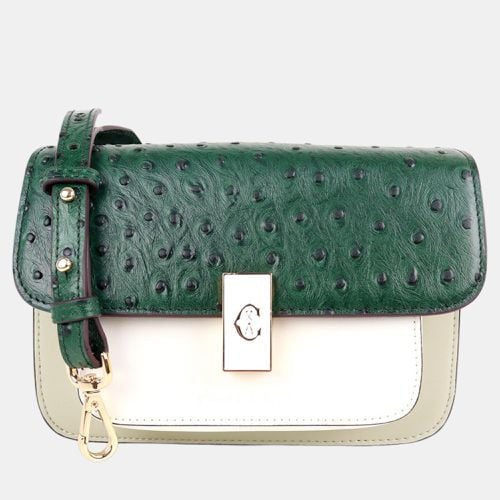 Green//Grey Leather LE REVE Crossbody - Charriol - Modalova