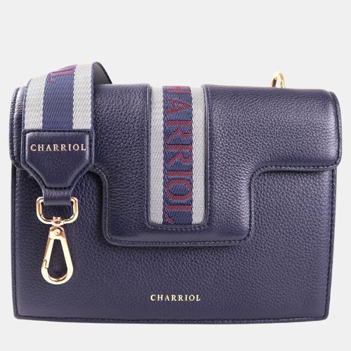 Dark Blue Leather Deauville Crossbody - Charriol - Modalova