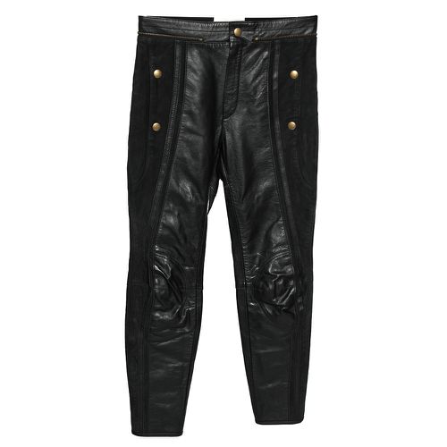 Chloé Leather & Nubuck Paneled Cropped Biker Pants S - Chloe - Modalova