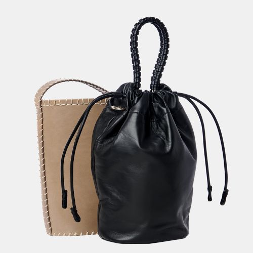 Black - Leather - Medium Bucket Shoulder Bag - Chloe - Modalova