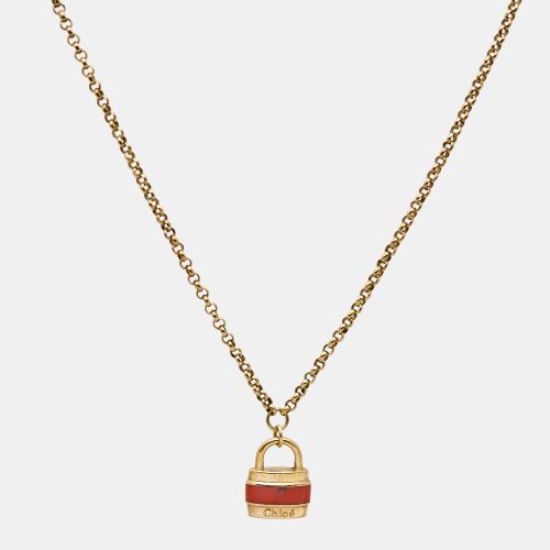 Chloé Bag Enamel Tone Necklace - Chloe - Modalova