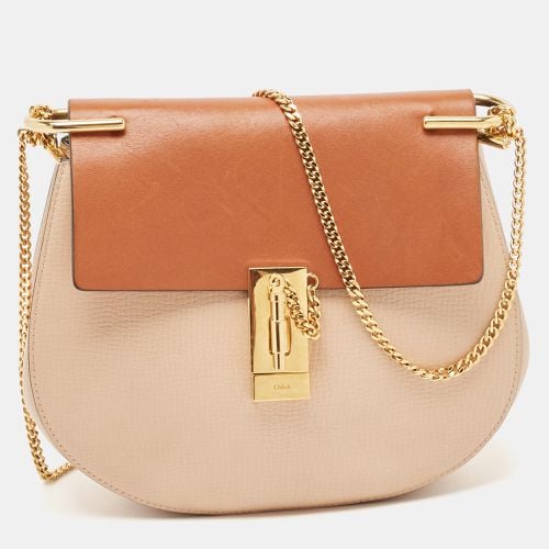 Peach/Brow Leather Medium Drew Shoulder Bag - Chloe - Modalova