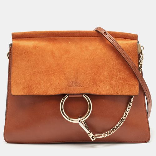 Leather and Suede Medium Faye Shoulder Bag - Chloe - Modalova