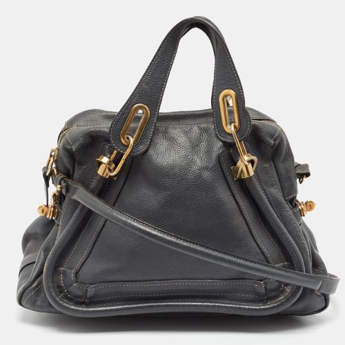 Dark Leather Medium Paraty Shoulder Bag - Chloe - Modalova