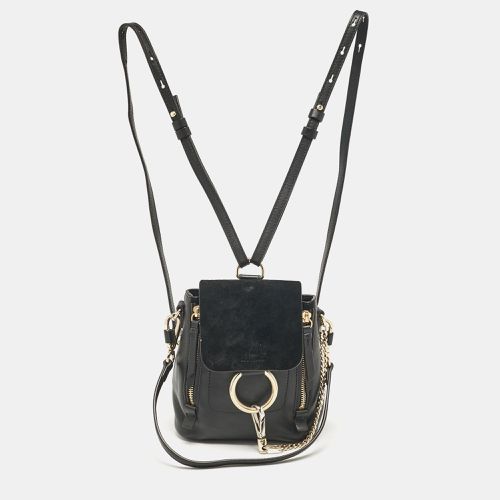 Leather and Suede Mini Faye Daye Backpack - Chloe - Modalova