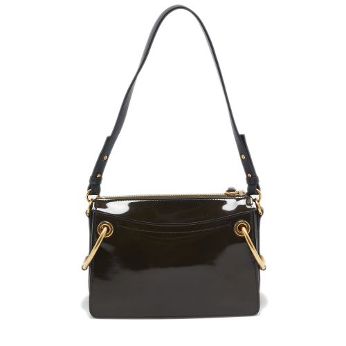 Olive Patent and Leather Roy Shoulder Bag - Chloe - Modalova