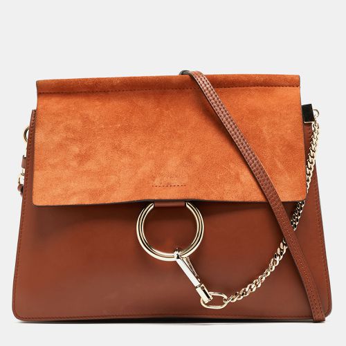 Leather and Suede Medium Faye Shoulder Bag - Chloe - Modalova