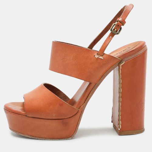 Leather Platform Ankle Strap Sandals Size 35.5 - Chloe - Modalova