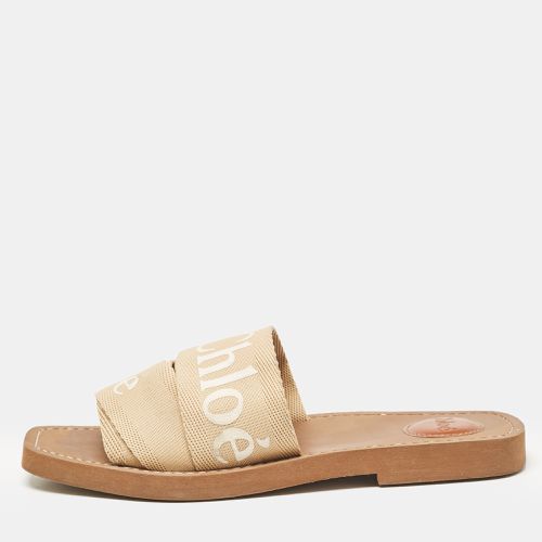 Canvas Woody Flat Slides Size 38 - Chloe - Modalova