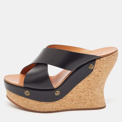 Leather Cork Wedge Sandals Size 38 - Chloe - Modalova