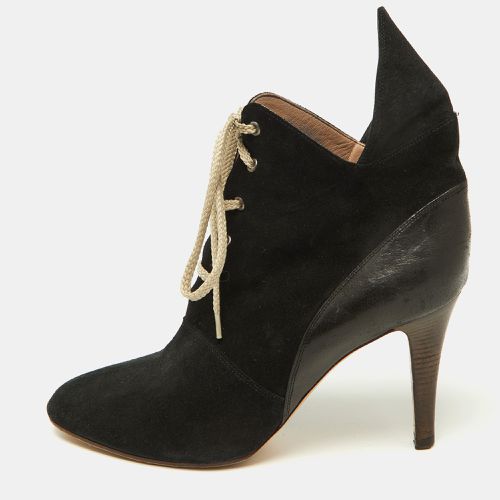 Suede and Leather Pointed Toe Ankle Booties Size 38.5 - Chloe - Modalova