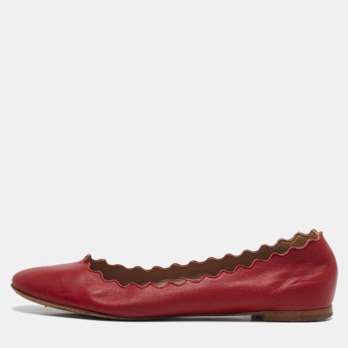 Chloé Leather Lauren Scalloped Ballet Flats Size 38.5 - Chloe - Modalova