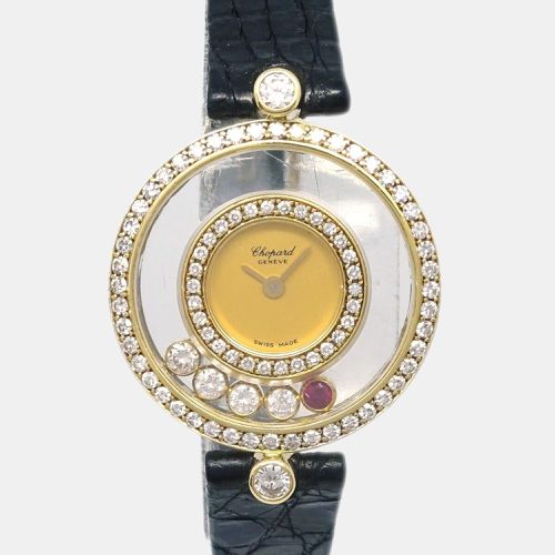 K Yellow Diamond Happy Diamonds 20/3957 Quartz Watch - Chopard - Modalova