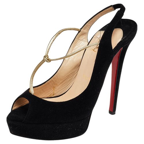 Suede Alta Spritney Slingback Pumps Size 36.5 - Christian Louboutin - Modalova