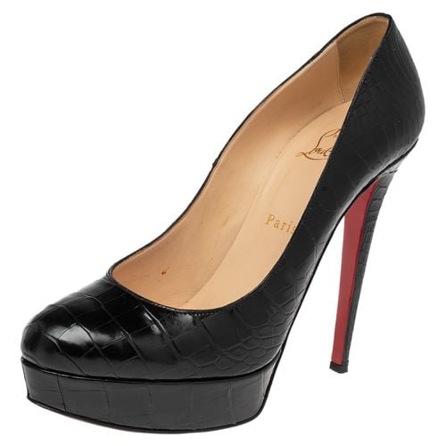 Crocodile Leather Bianca Platform Pumps Size 39.5 - Christian Louboutin - Modalova