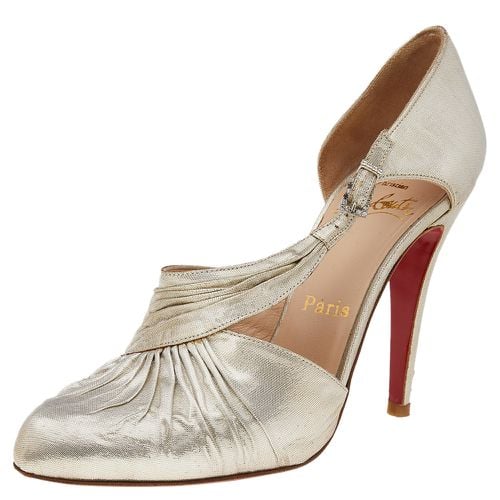 Metallic Lamé Fabric Ruffle D'Orsay Pumps Size 38 - Christian Louboutin - Modalova