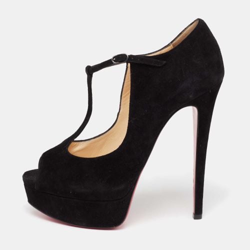 Suede Alta Poppins T-Strap Pumps Size 37.5 - Christian Louboutin - Modalova