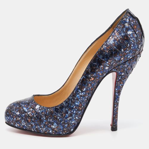 Python Leather New Simple Pumps Size 35.5 - Christian Louboutin - Modalova