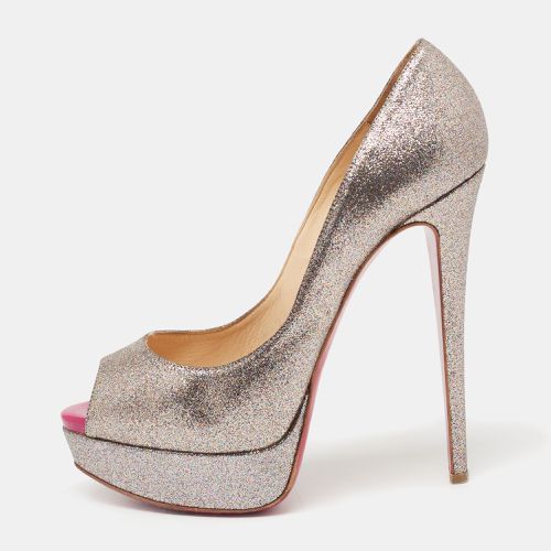 Multicolor Glitter Lady Peep Toe Platform Pumps Size 38.5 - Christian Louboutin - Modalova