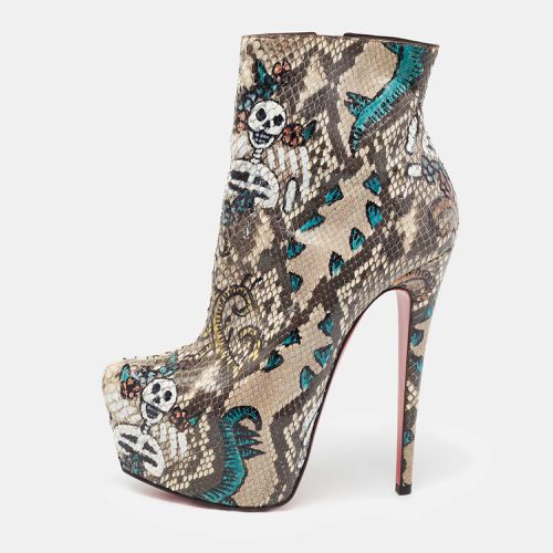 Python Skull Mexico Daf Ankle Boots Size 38 - Christian Louboutin - Modalova