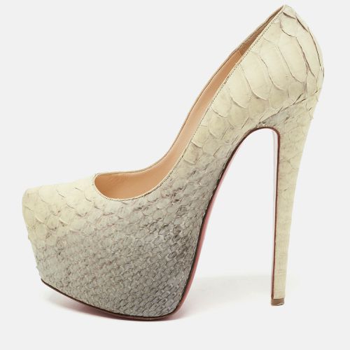 Light Yellow Python Daffodile Pumps Size 37 - Christian Louboutin - Modalova