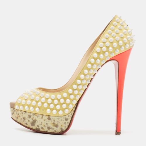 Suede Lady Peep Spikes Pumps Size 37.5 - Christian Louboutin - Modalova