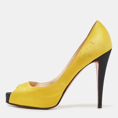 Satin Flo Platform Peep Toe Pumps Size 40 - Christian Louboutin - Modalova