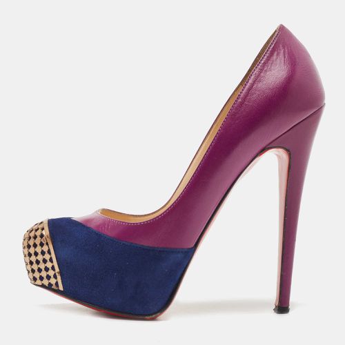 Suede and Leather Maggie Platform Pumps Size 36.5 - Christian Louboutin - Modalova