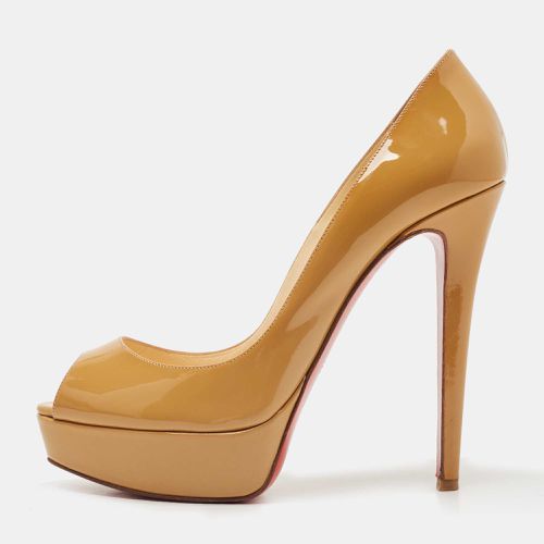 Patent Leather Lady Peep Platform Pumps Size 39.5 - Christian Louboutin - Modalova