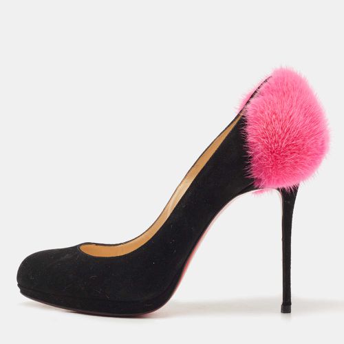 Pink Suede and Fur Achilda Pumps Size 38 - Christian Louboutin - Modalova