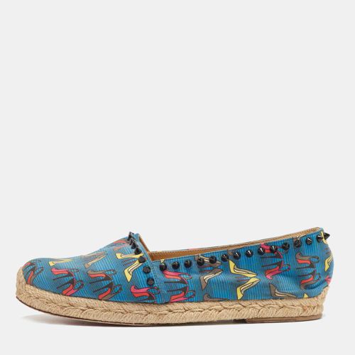 Printed Canvas Ares Espadrille Flats Size 40 - Christian Louboutin - Modalova