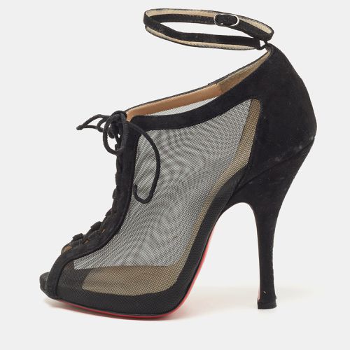 Mesh and Suede Abbesses Ankle Booties Size 36 - Christian Louboutin - Modalova