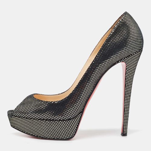 Two Tone Laminated Suede Lady Peep Pumps Size 40 - Christian Louboutin - Modalova