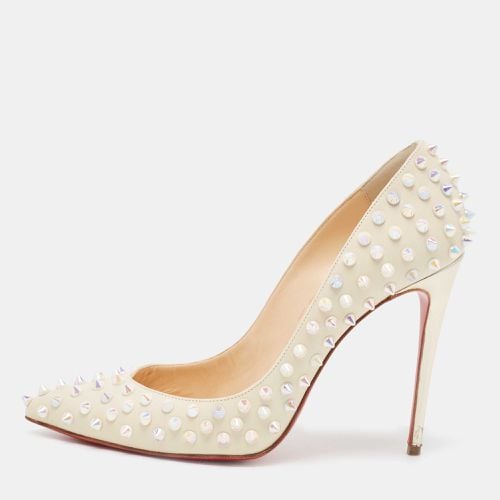 Leather Follies Spikes Pointed Toe Pumps Size 38 - Christian Louboutin - Modalova