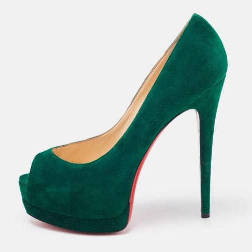 Suede Palais Royal Peep Toe Pumps Size 39.5 - Christian Louboutin - Modalova