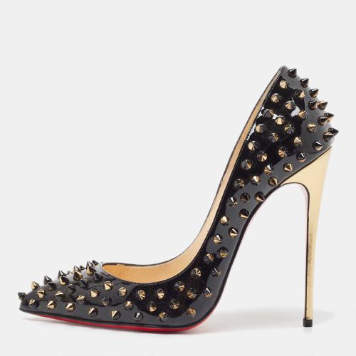 Gold Patent Leather Pigalle Spikes Pumps Size 38.5 - Christian Louboutin - Modalova